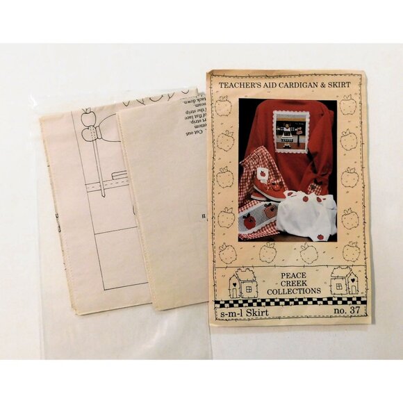 Teachers Aid Cardigan Skirt Sewing Pattern No 37 S M L Peace Creek Collections - Picture 2 of 3